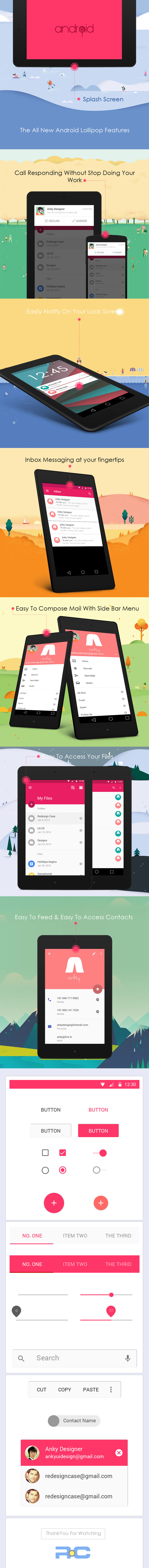 Android Lollipop 5.0 GUI